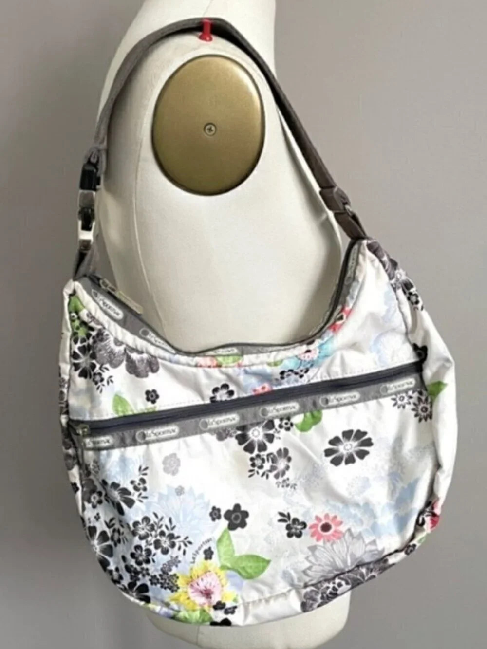 LeSportsac White Floral Shoulder Bag - Medium